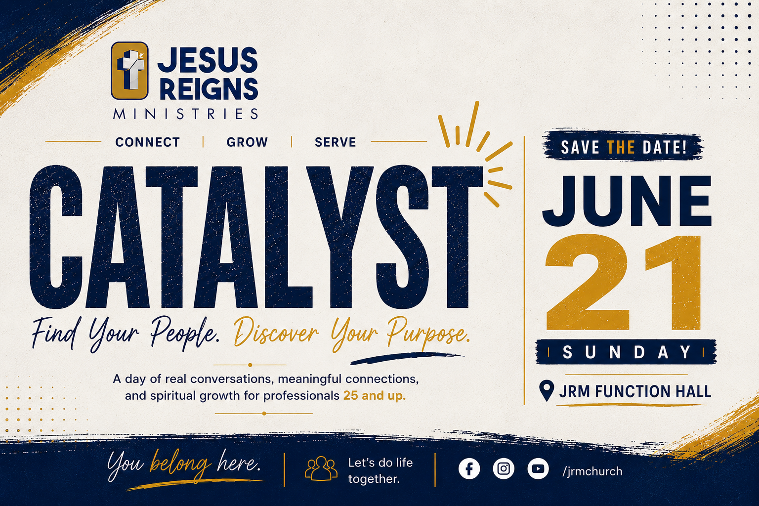 JRM Catalyst June 21 Sunday 2026 event poster